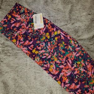 Purple floral print Cassie pencil skirt